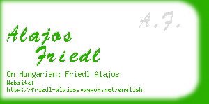 alajos friedl business card